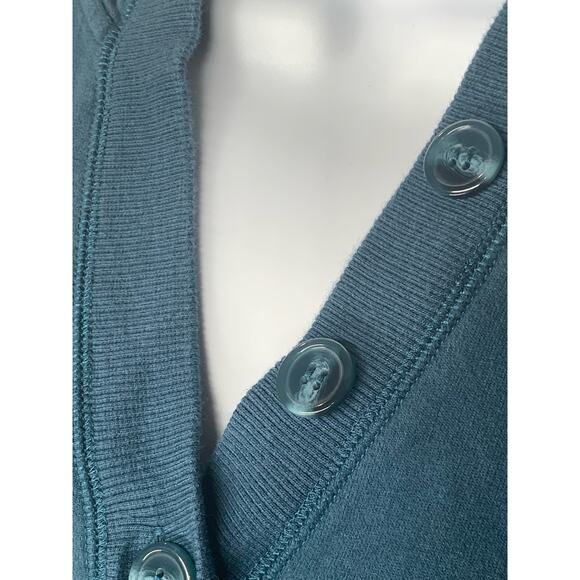 SJB Active Jacket Pullover Womens Sz Large Blue Button Hooded Long Sleeve Pocket - Picture 11 of 12